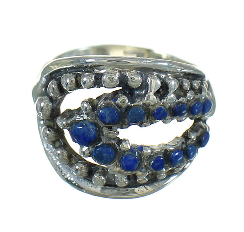 Lapis Southwest Silver Jewelry Ring Size 6-1/4 AX89766
